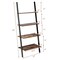 Costway Industrial Ladder Shelf 4-Tier Leaning Wall Bookcase Plant Stand Rustic Black/Brown